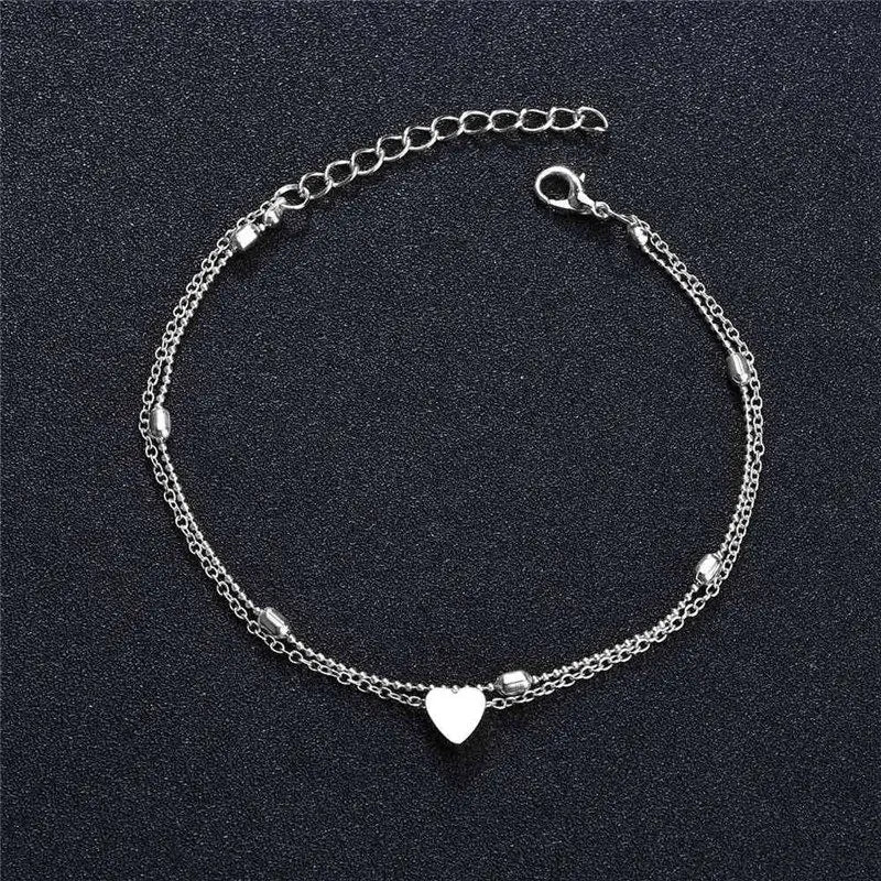 2PCS Fashion Retro Pearl Anklet  Set