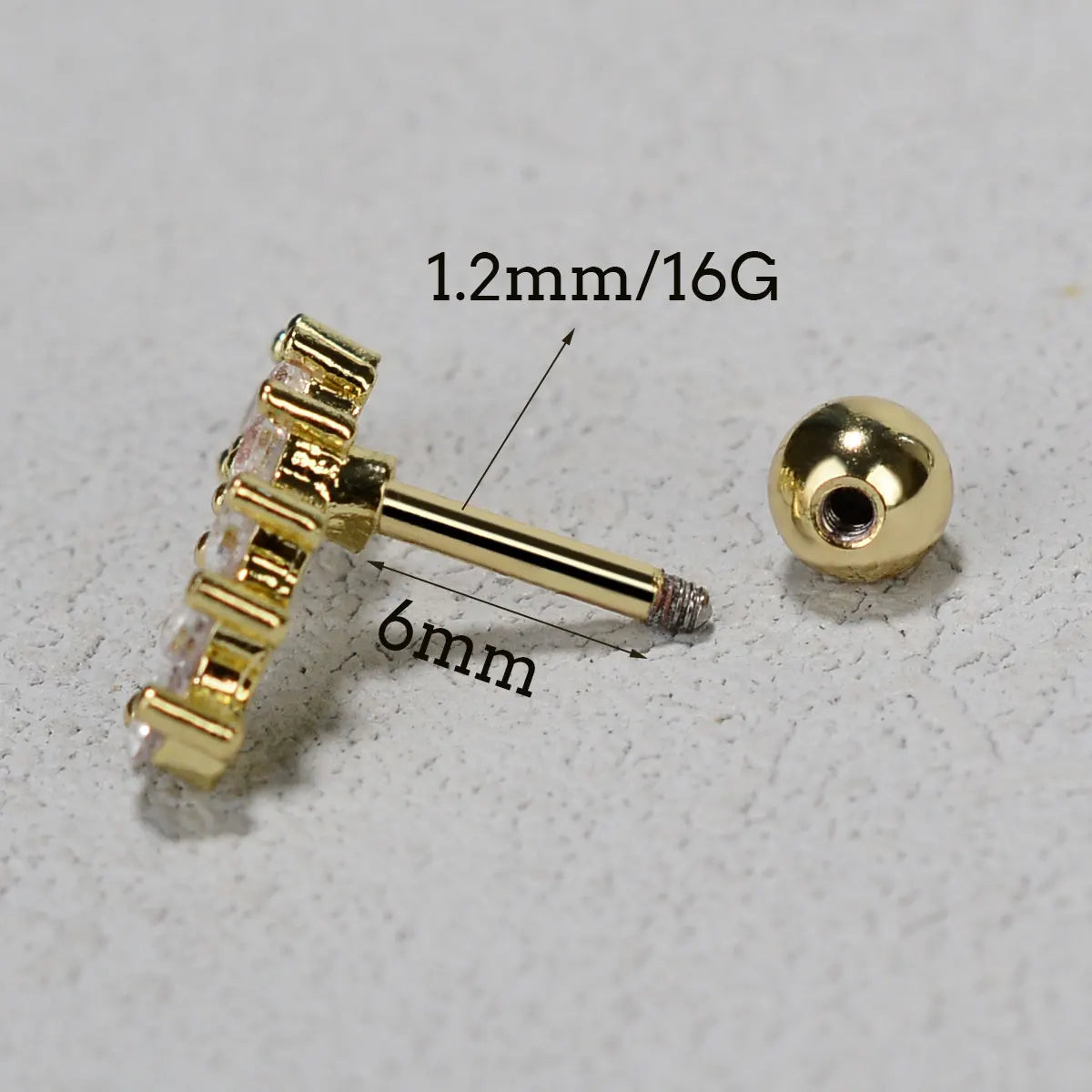 Mini Crystal Stainless Steel studs