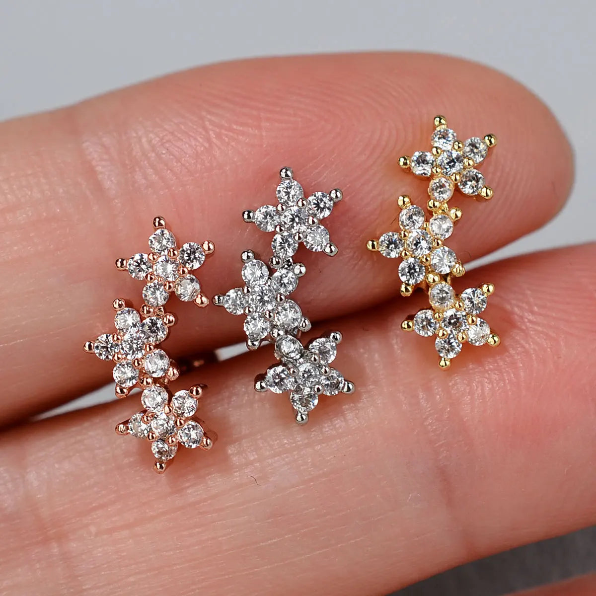 Mini Crystal Stainless Steel studs