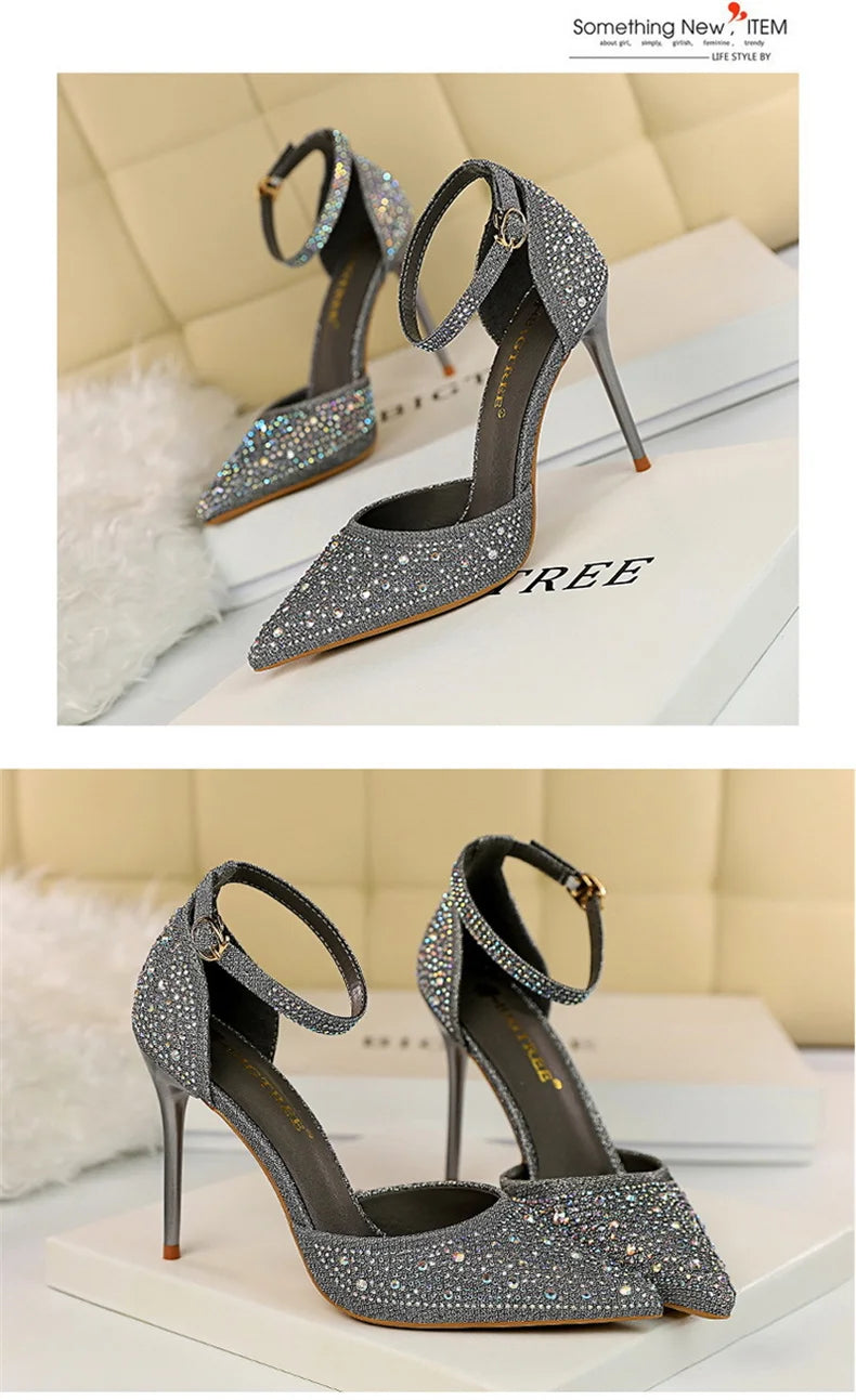 High Heels Crystal Glitter Rhinestone Sandals