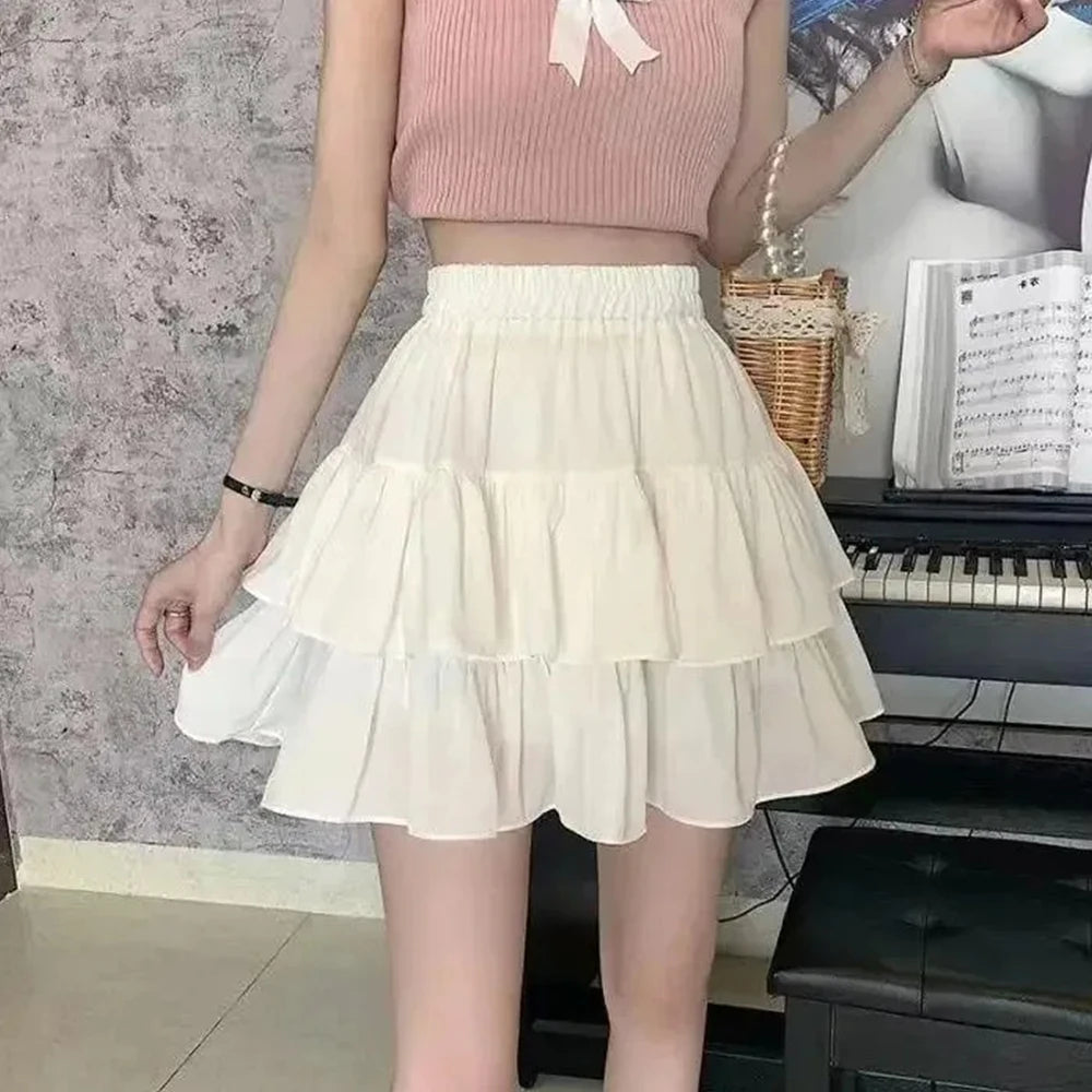 Pleated A-line white