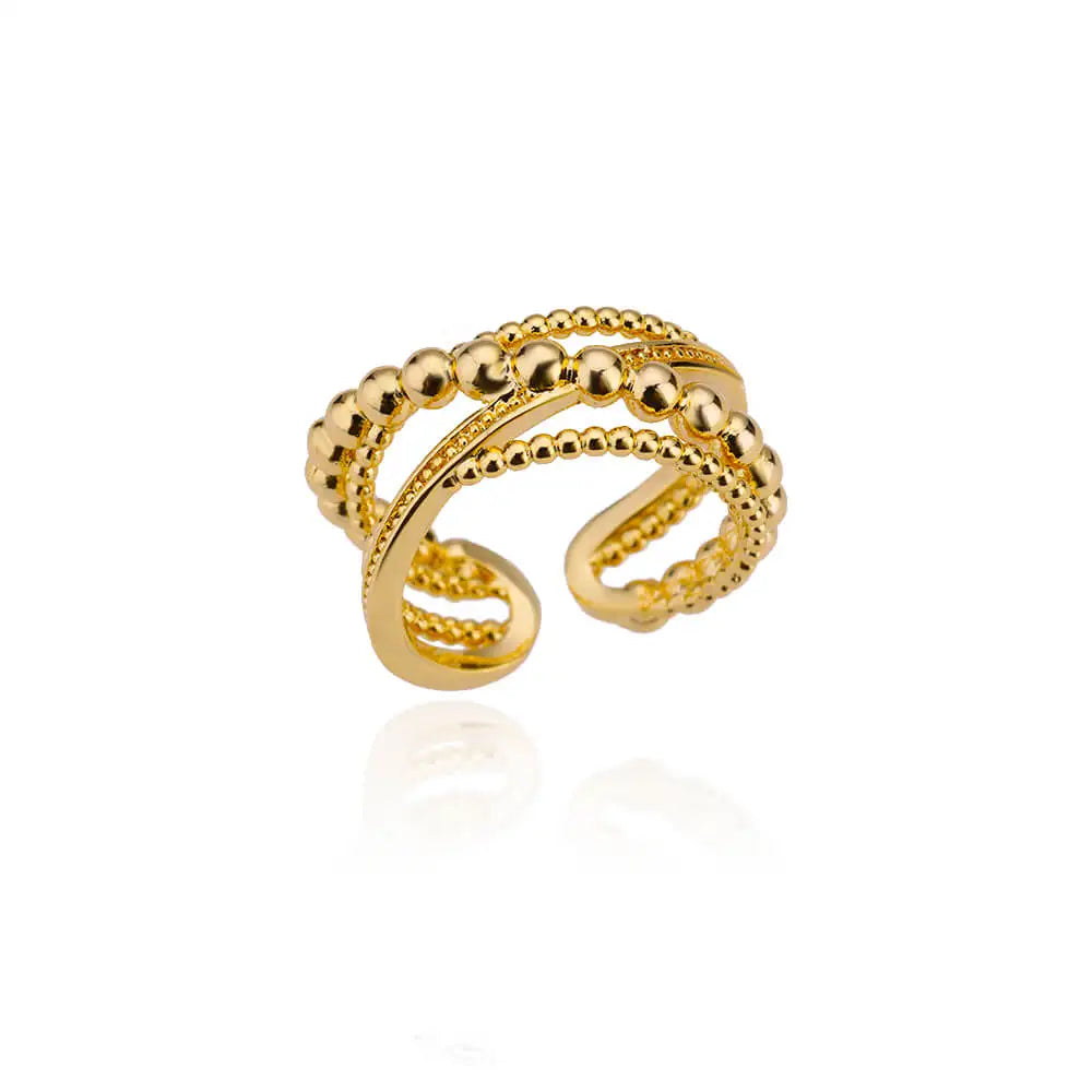 Heart Gold Plated Stainless Steel  Ring