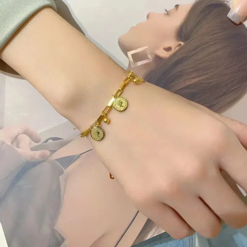 Gold stainless steel bracelet