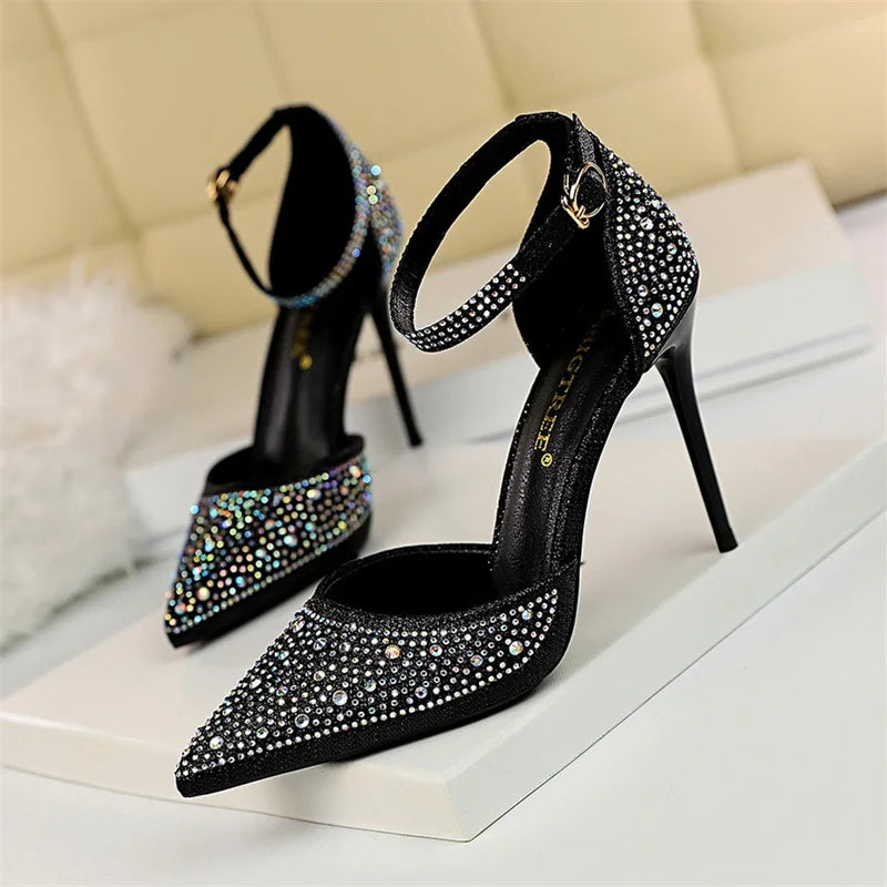 High Heels Crystal Glitter Rhinestone Sandals