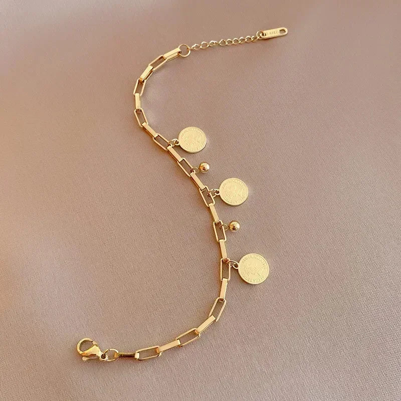 Gold stainless steel bracelet