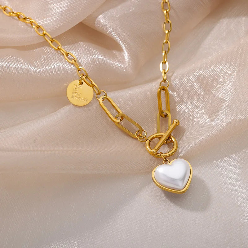 Stainless Steel Multilayer Heart Necklace