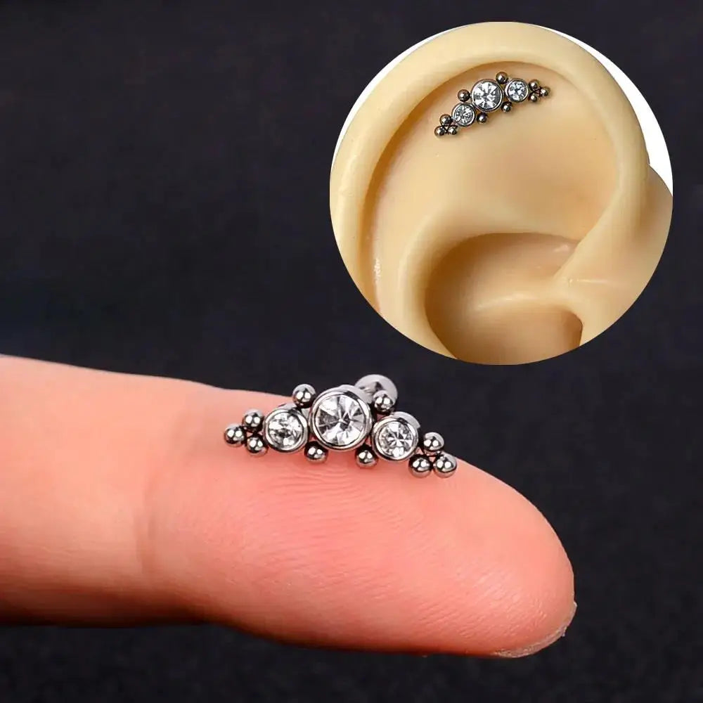 Mini Crystal Stainless Steel studs