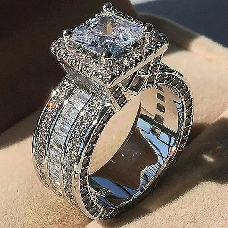 Silver Color Engagement Rings