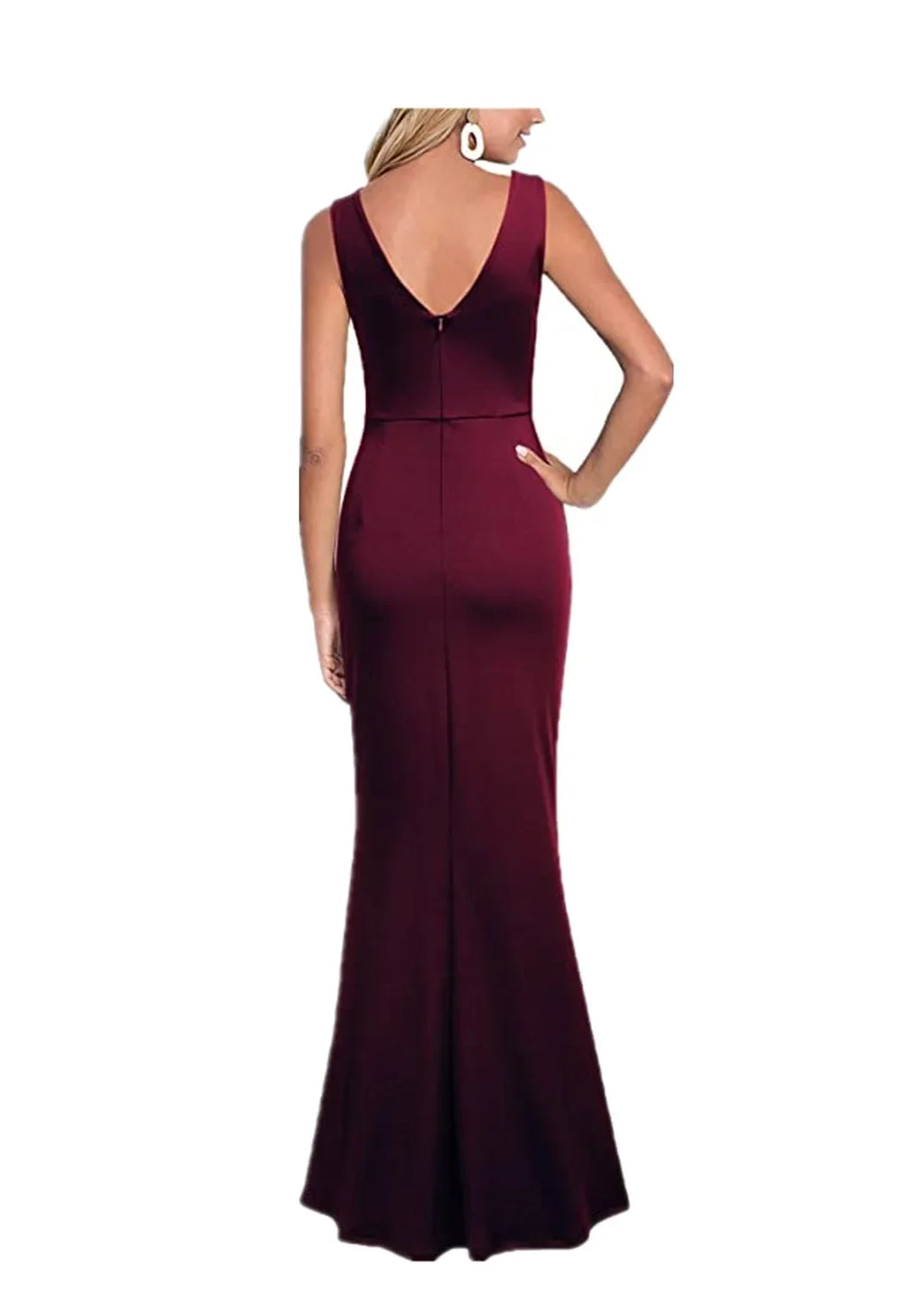 Women's Sleeveless V-Neck Long Dress
