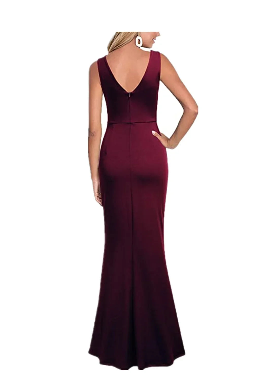Women's Sleeveless V-Neck Long Dress