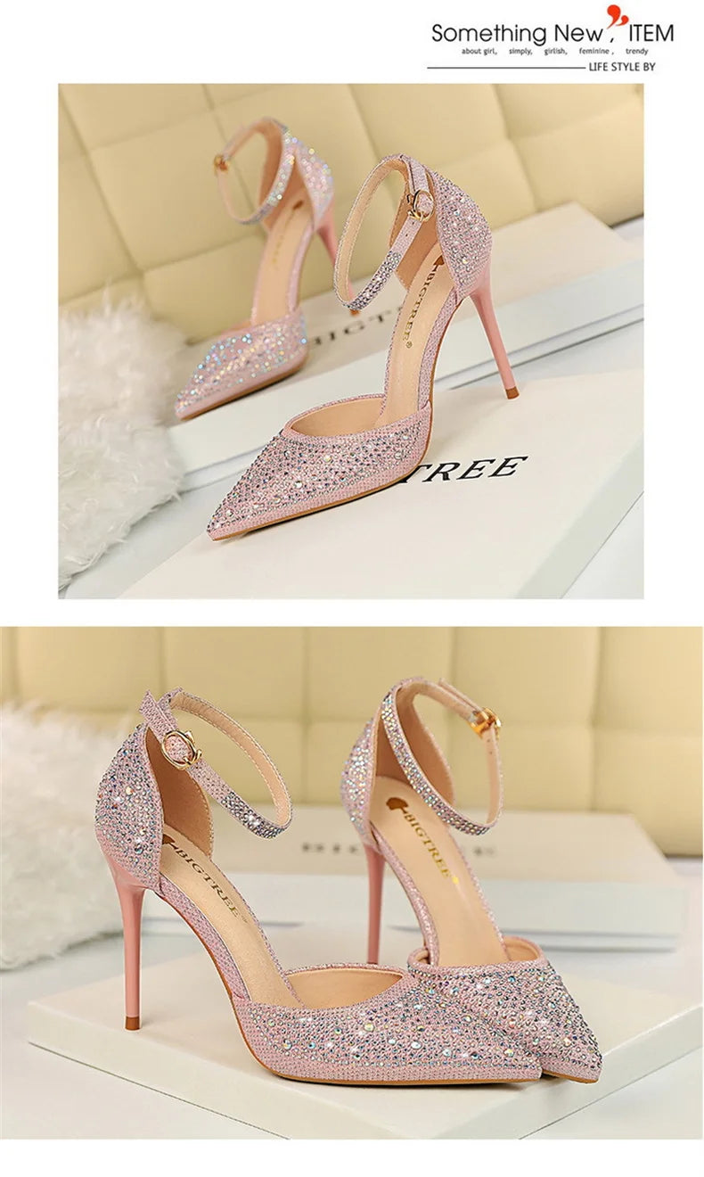 High Heels Crystal Glitter Rhinestone Sandals