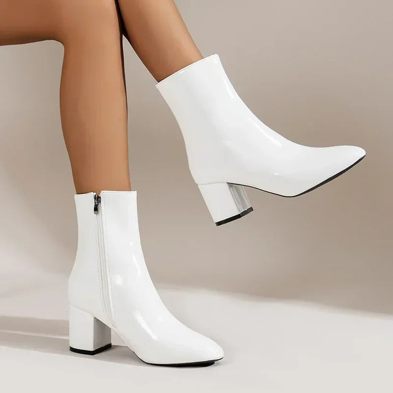 White Ankle Boots for Women
