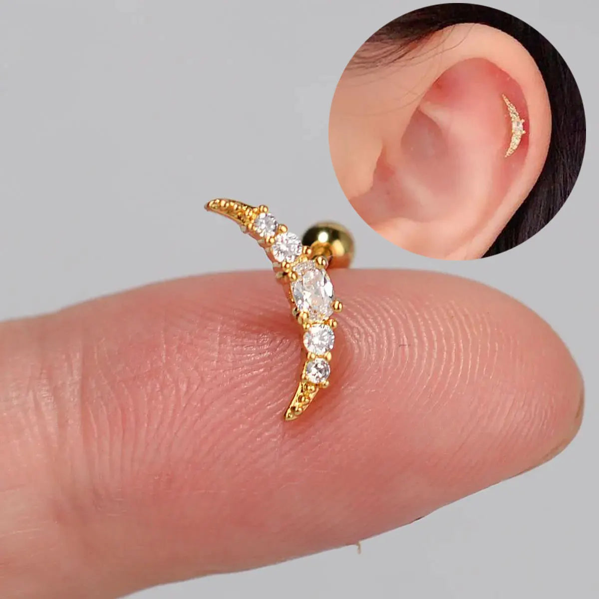 Mini Crystal Stainless Steel studs