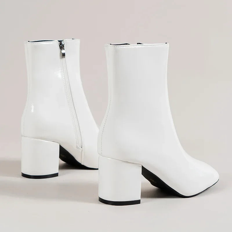 White Ankle Boots for Women