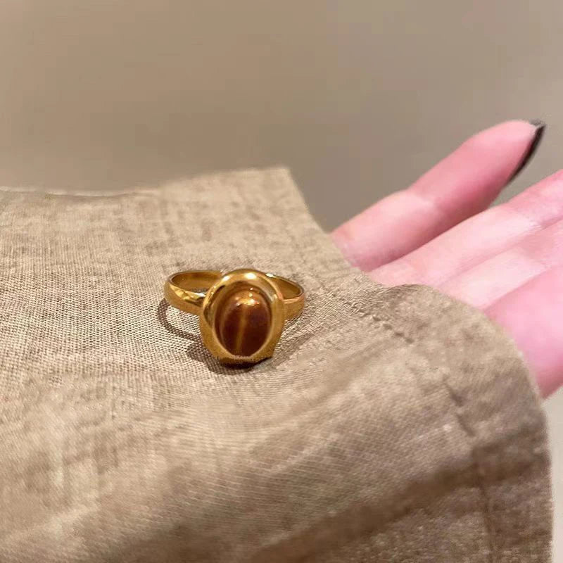 Vintage Brown Stone Rings