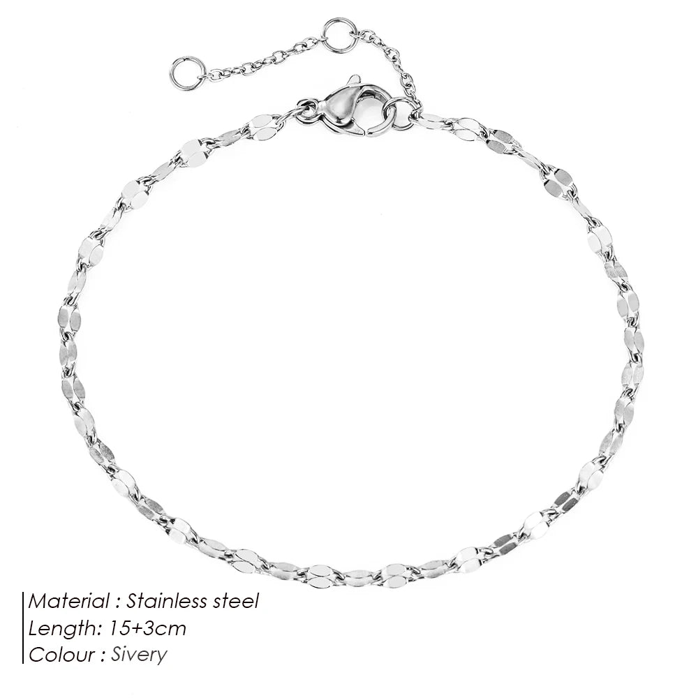 Adjustable Bracelet Stainless Steel Gold Plated