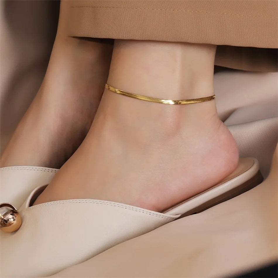 Snake Chain Stainless Steel Anklet