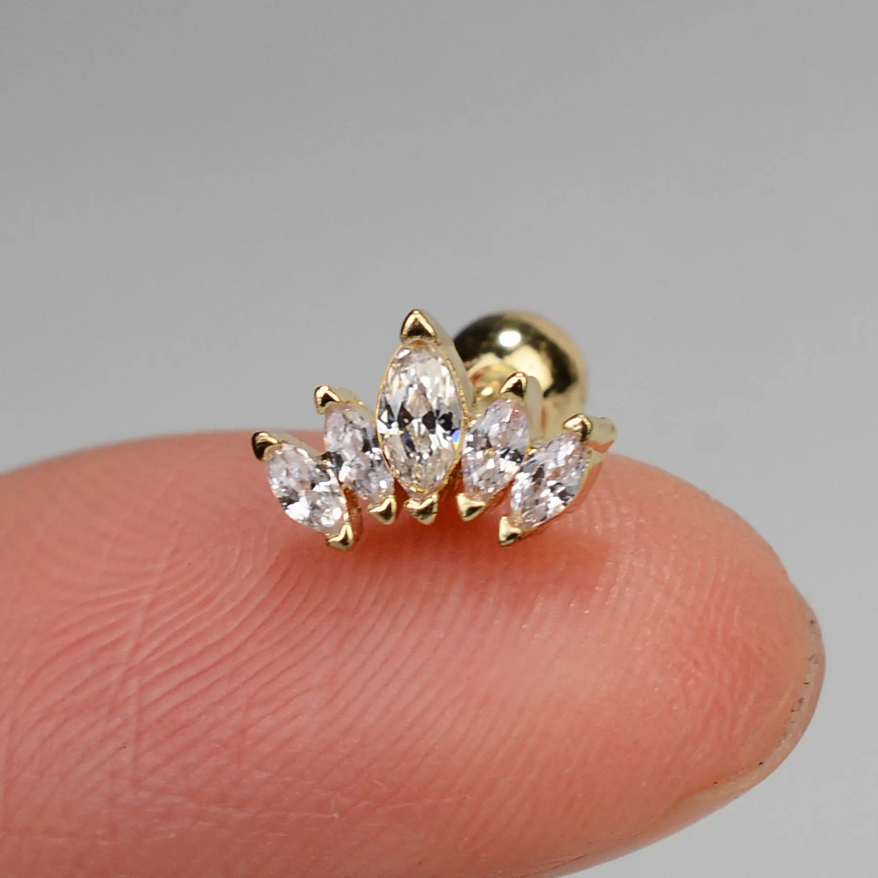 Mini Crystal Stainless Steel studs