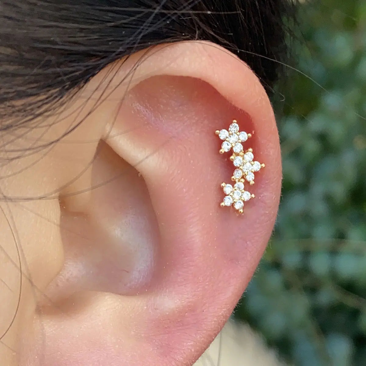 Mini Crystal Stainless Steel studs