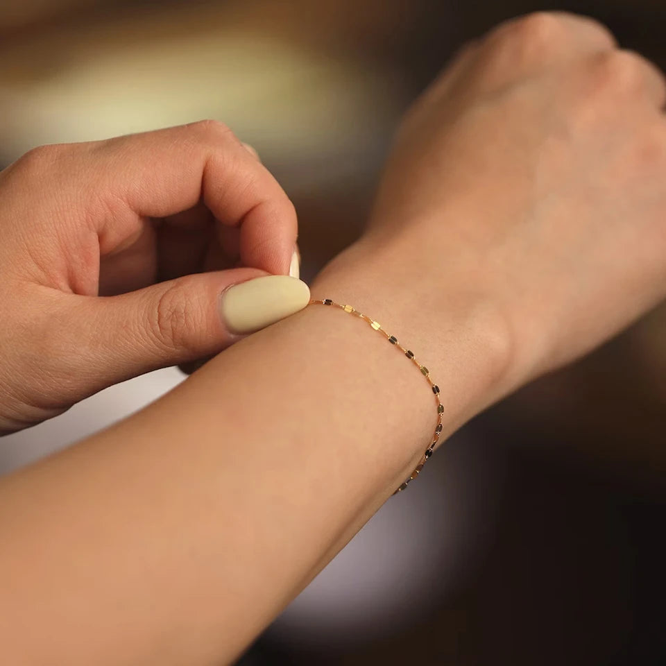 Adjustable Bracelet Stainless Steel Gold Plated