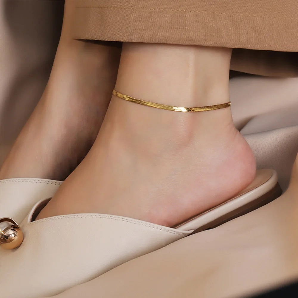 Snake Chain Stainless Steel Anklet