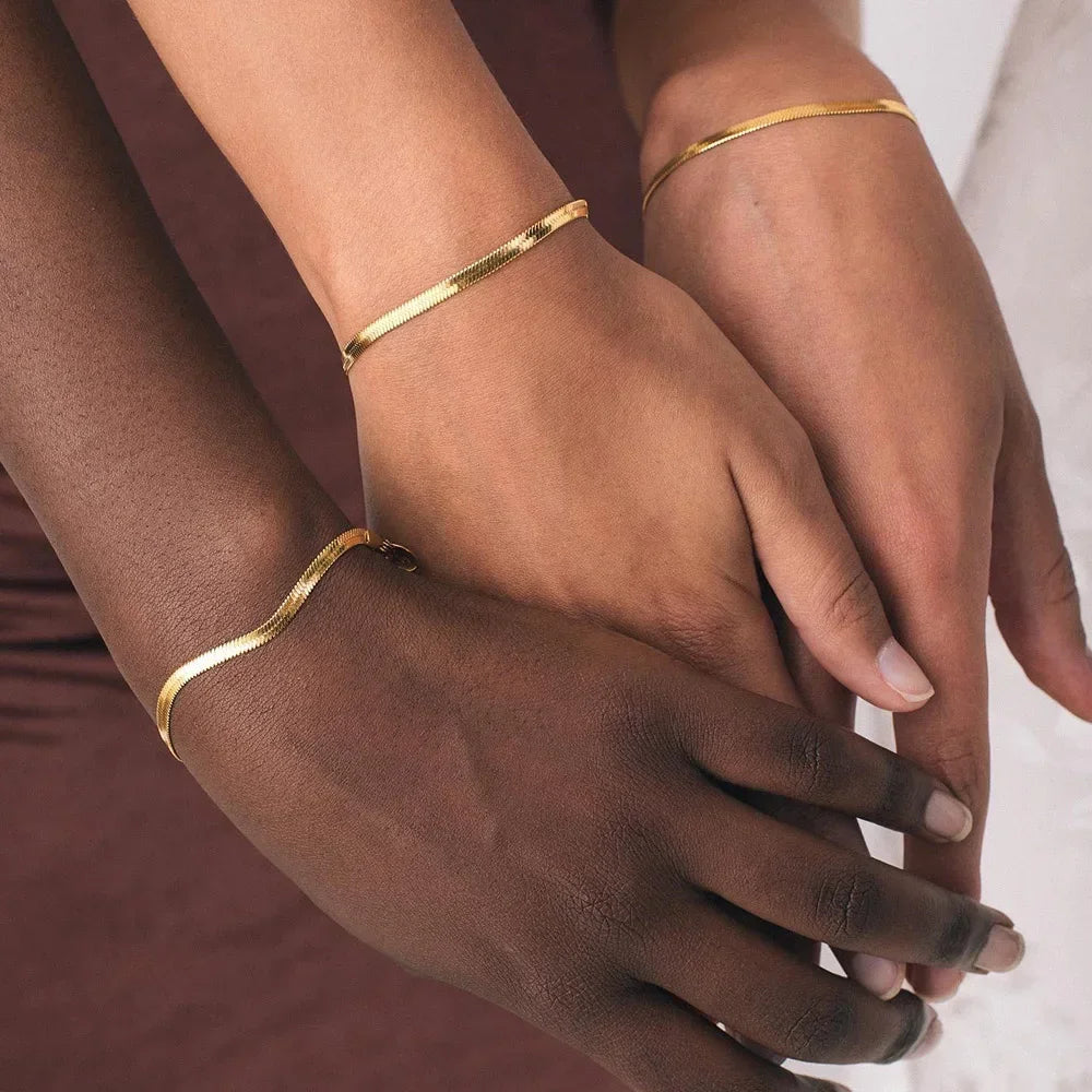 Stainless Steel Classic Snake Gold Color bracelet