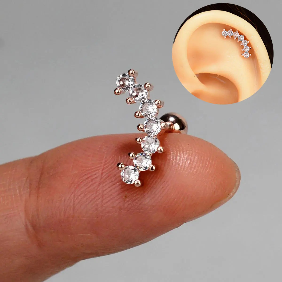 Mini Crystal Stainless Steel studs