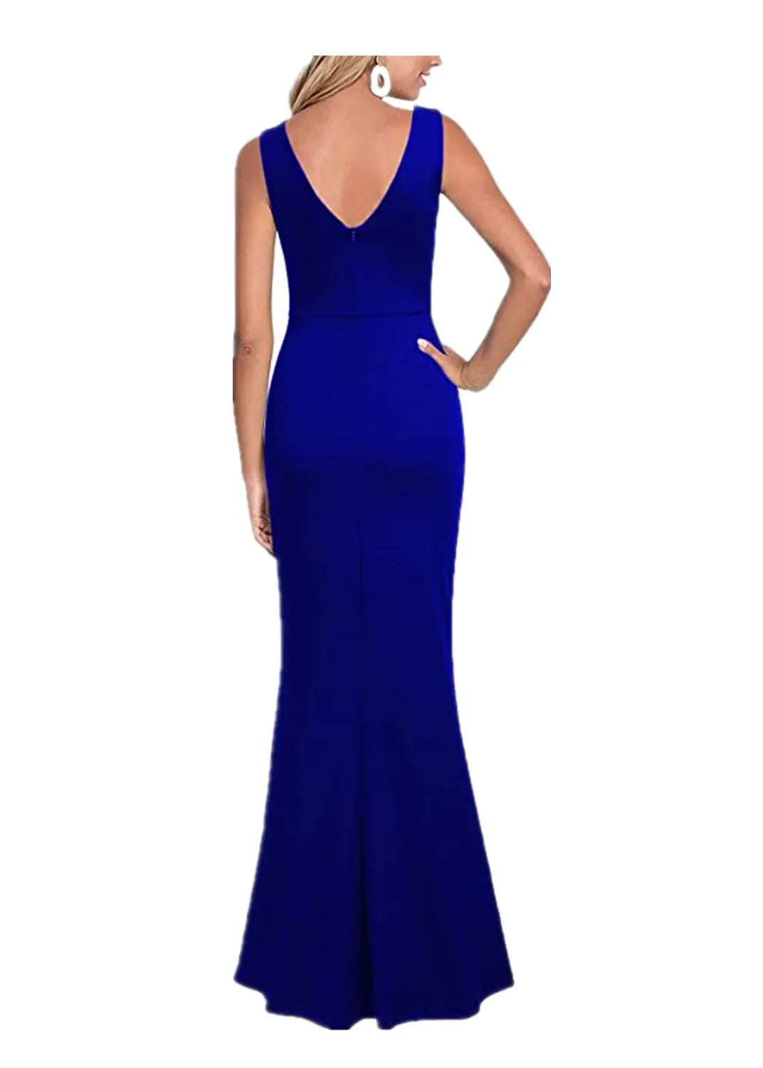 Women's Sleeveless V-Neck Long Dress