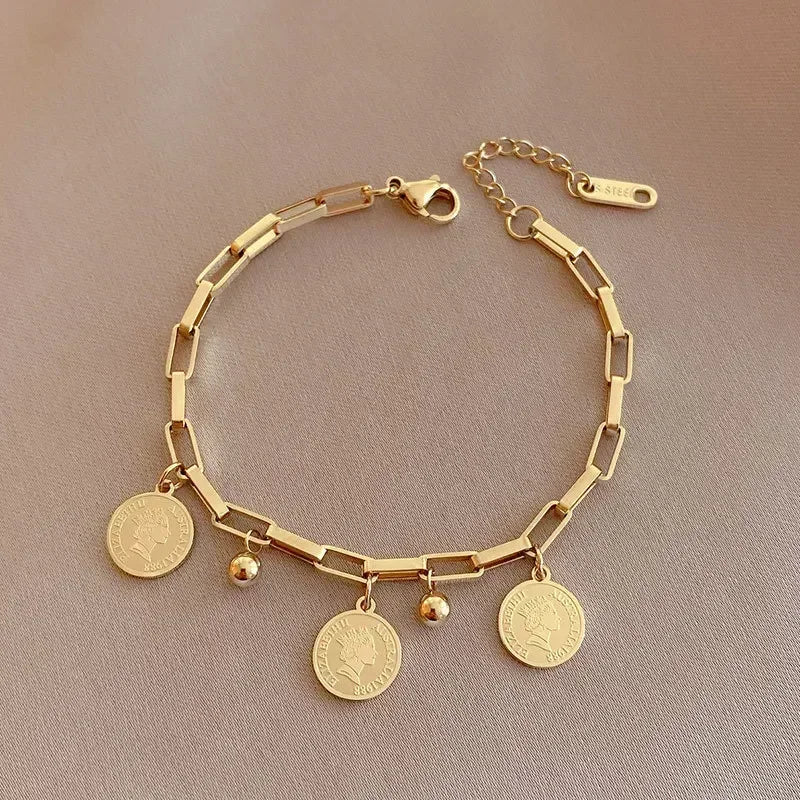 Gold stainless steel bracelet