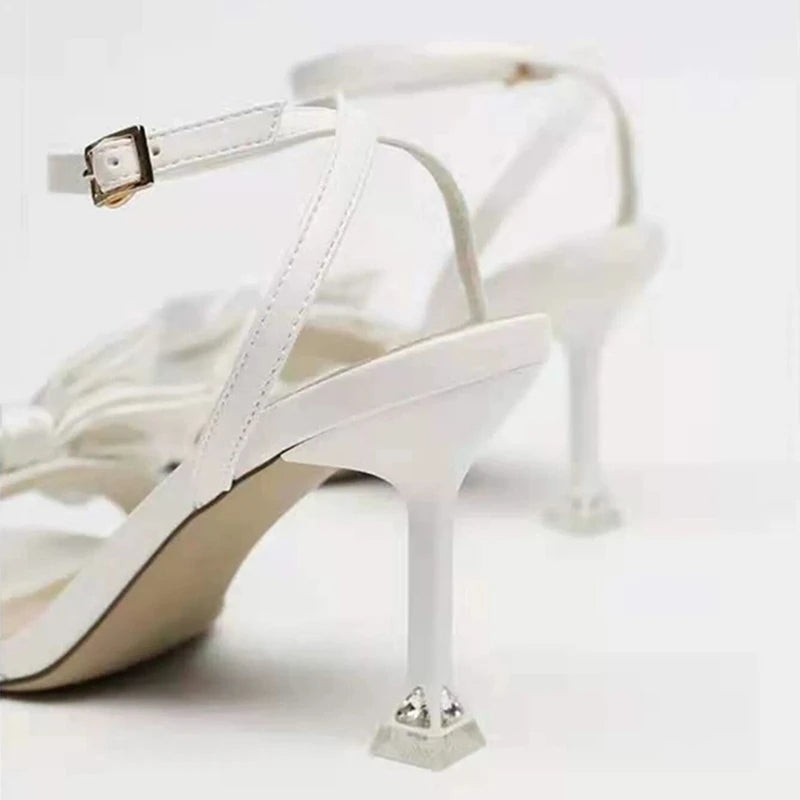 Summer Pumps Silk Bow Decorated heels