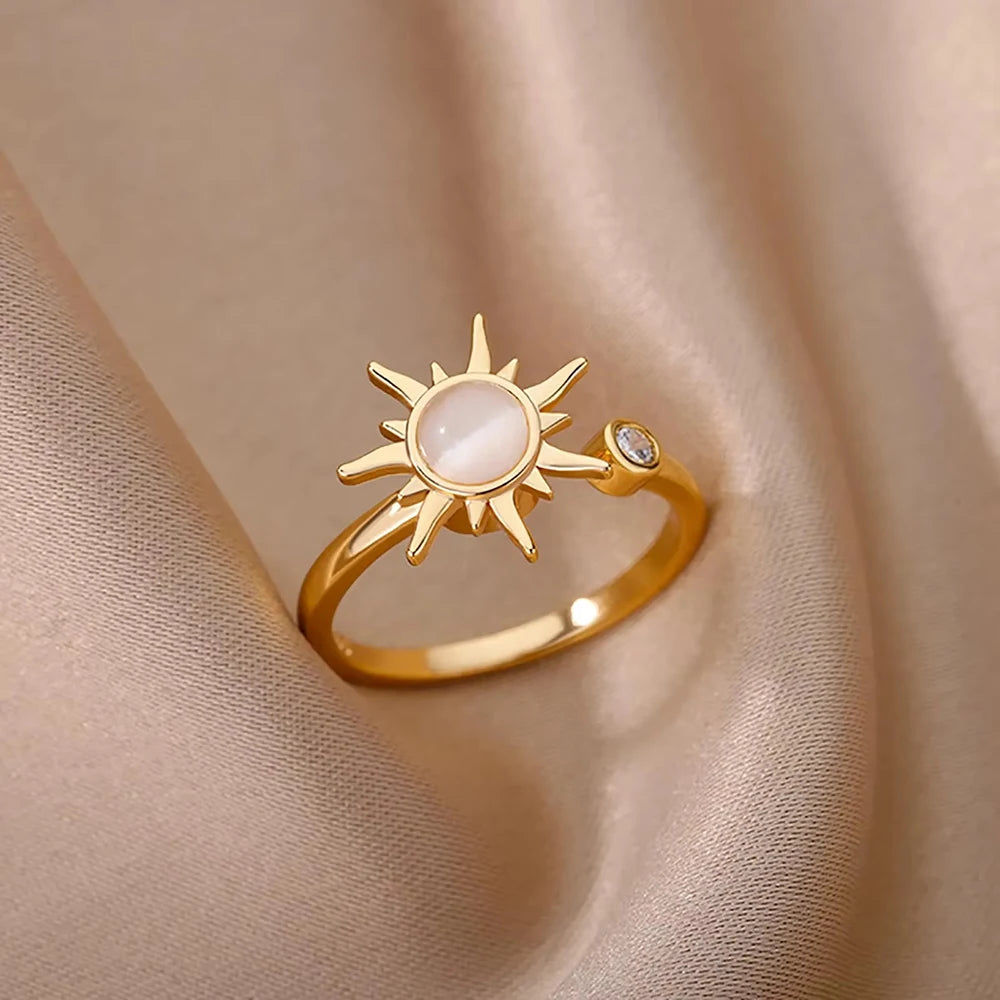 Luxury Zircon Geometric Rings