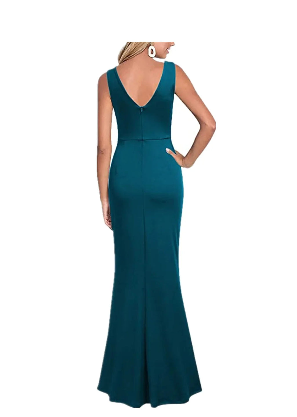 Women's Sleeveless V-Neck Long Dress