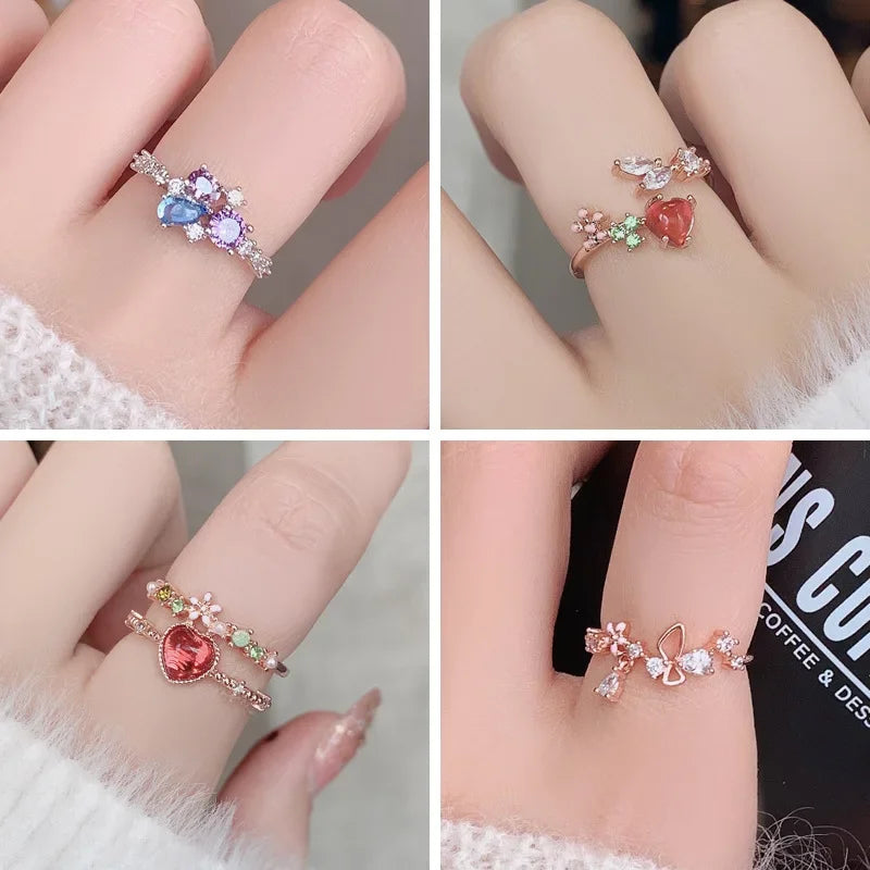 Korean Crystal Rings