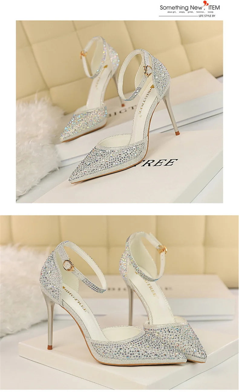 High Heels Crystal Glitter Rhinestone Sandals