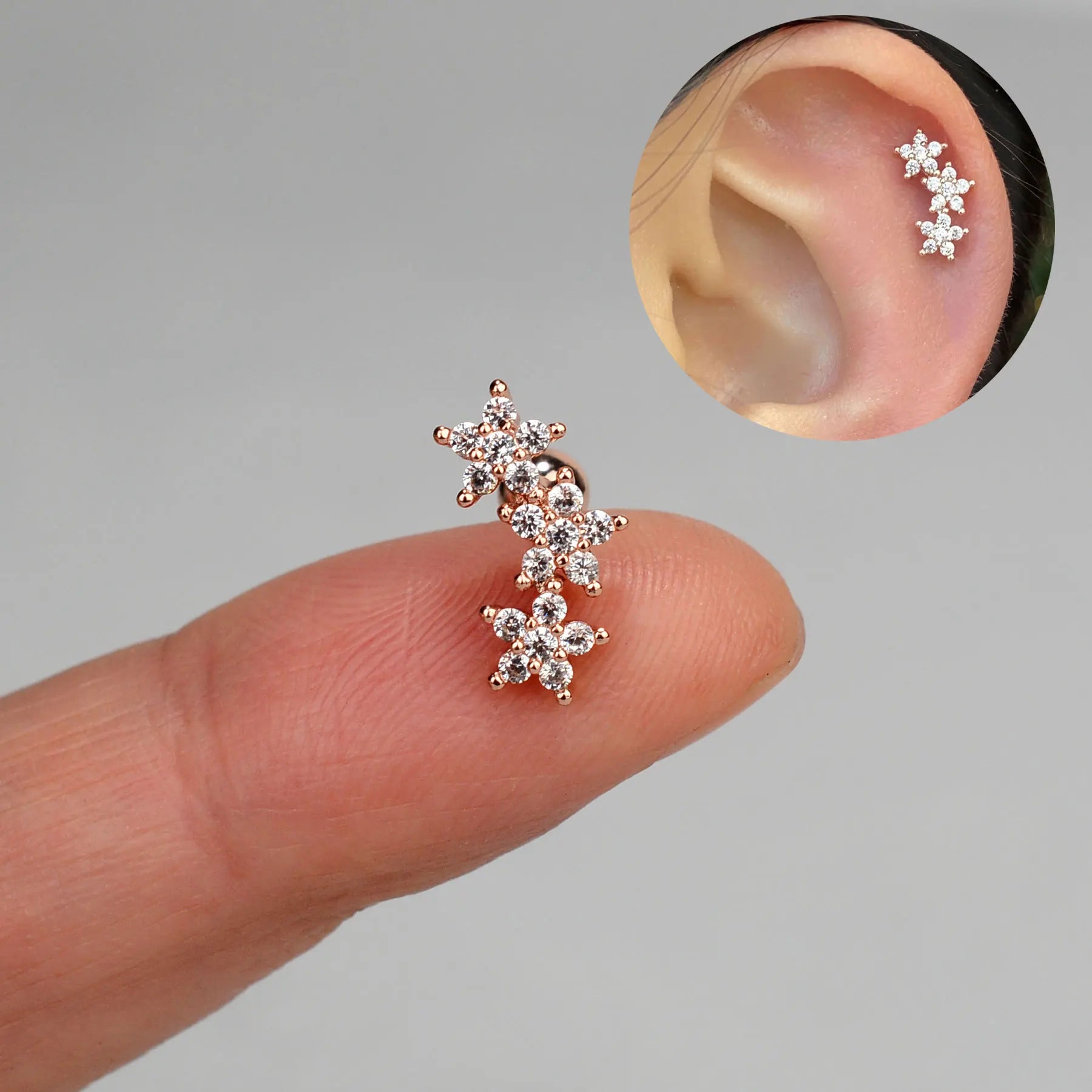 Mini Crystal Stainless Steel studs