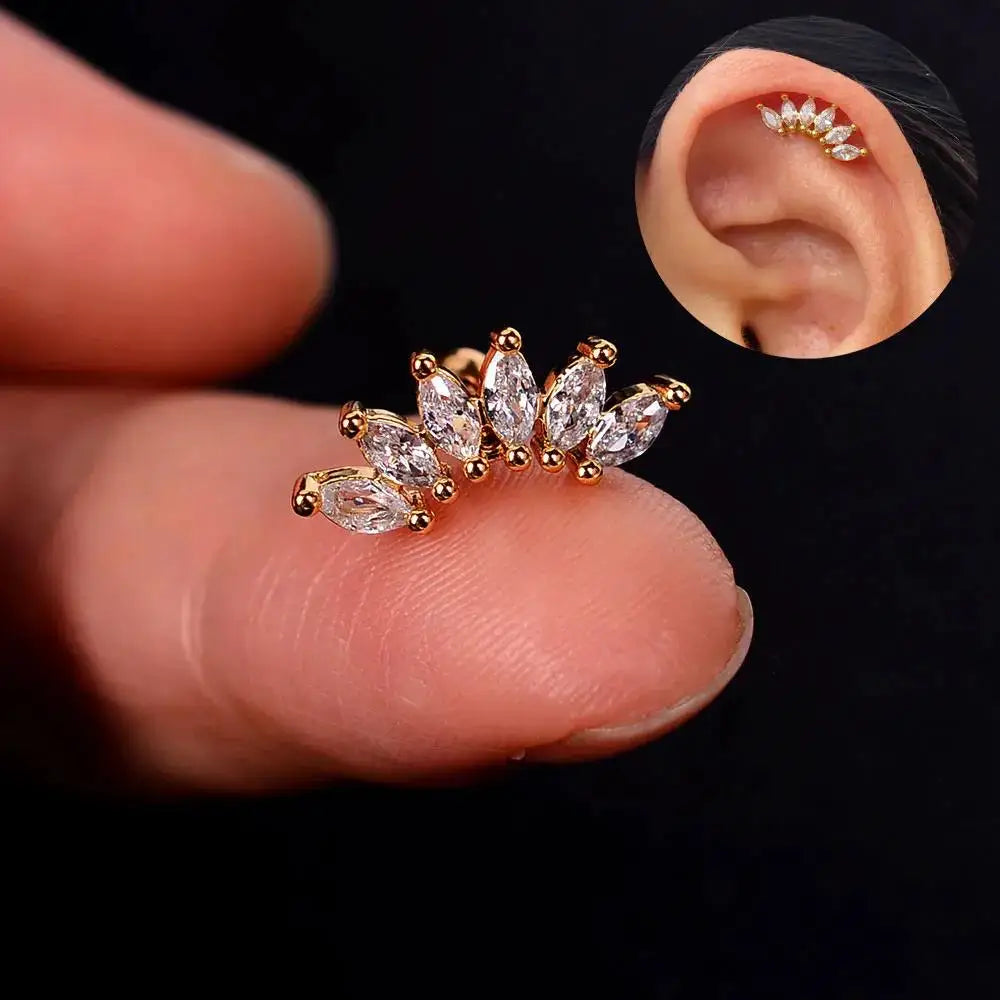 Mini Crystal Stainless Steel studs