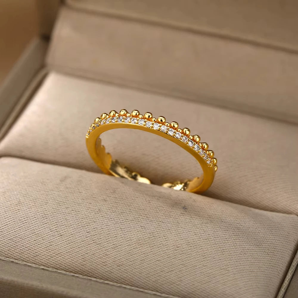 Luxury Zircon Geometric Rings