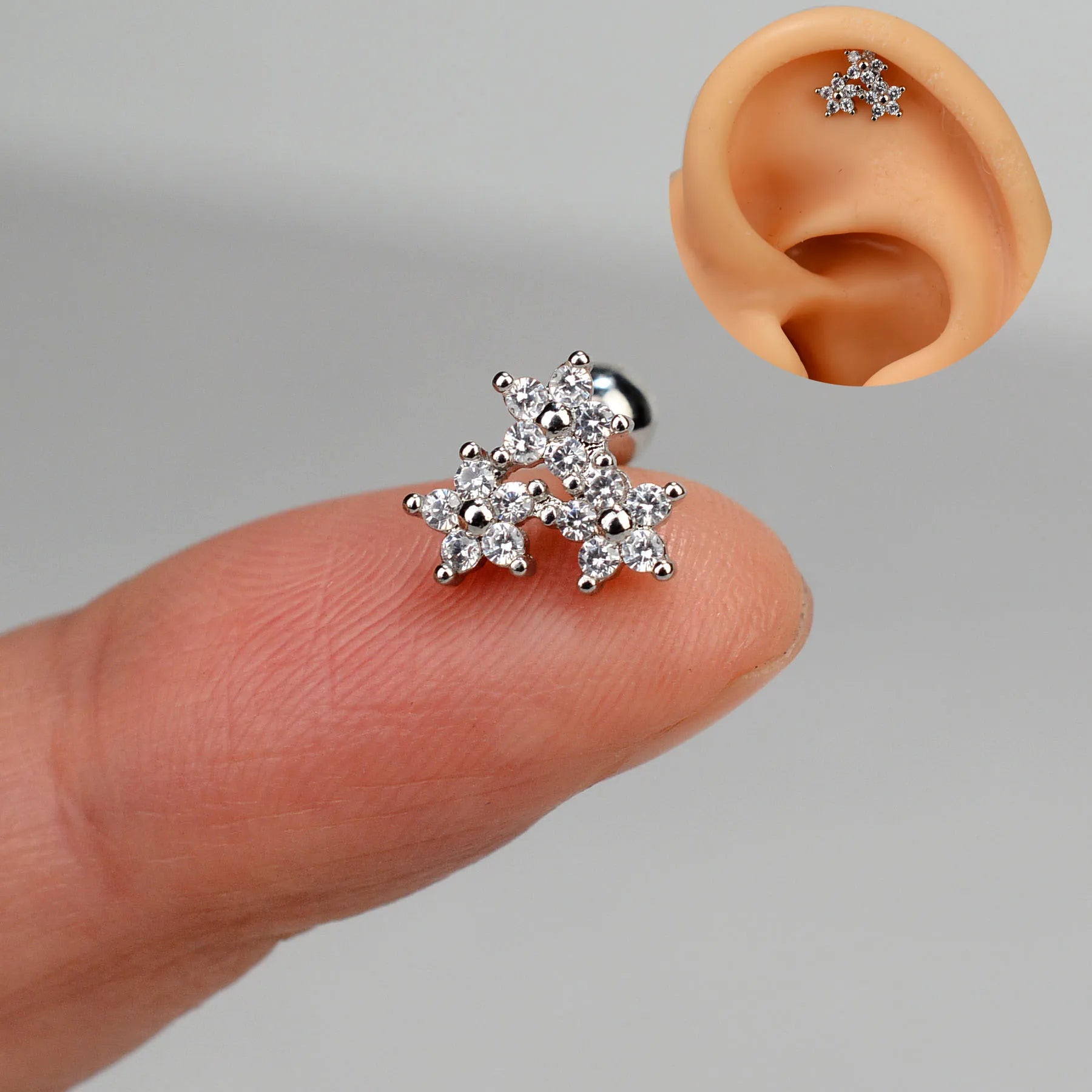 Mini Crystal Stainless Steel studs