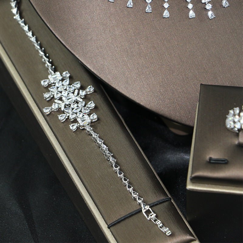 Zircon 3A Necklace Earrings set