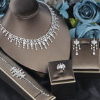 Zircon 3A Necklace Earrings set