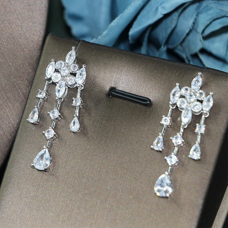 Zircon 3A Necklace Earrings set