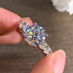 Copper Inlaid Zircon Ring