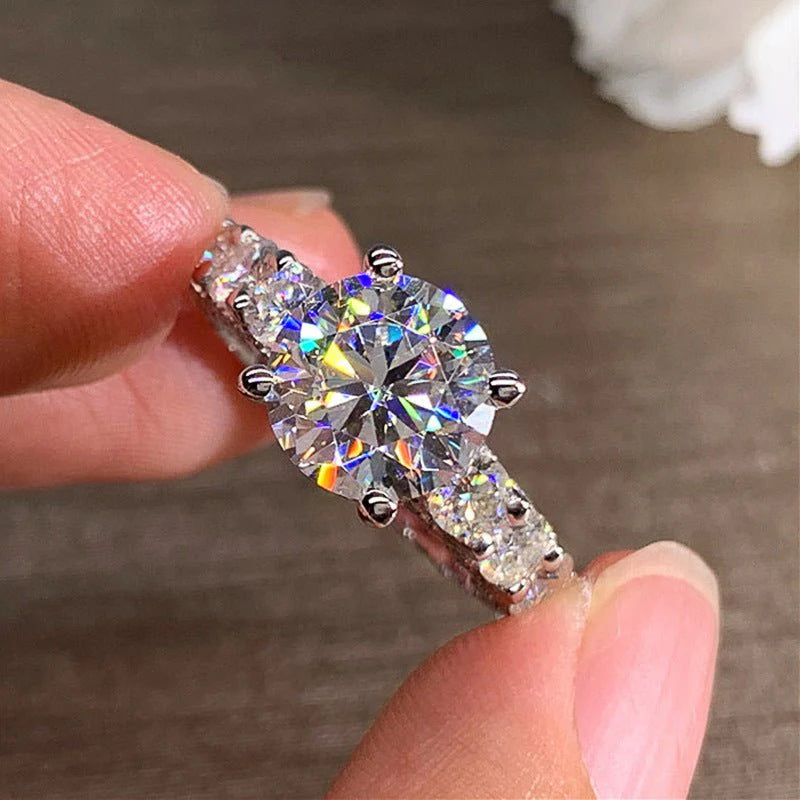 Copper Inlaid Zircon Ring