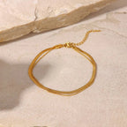 Double-circle Round Beads anklet