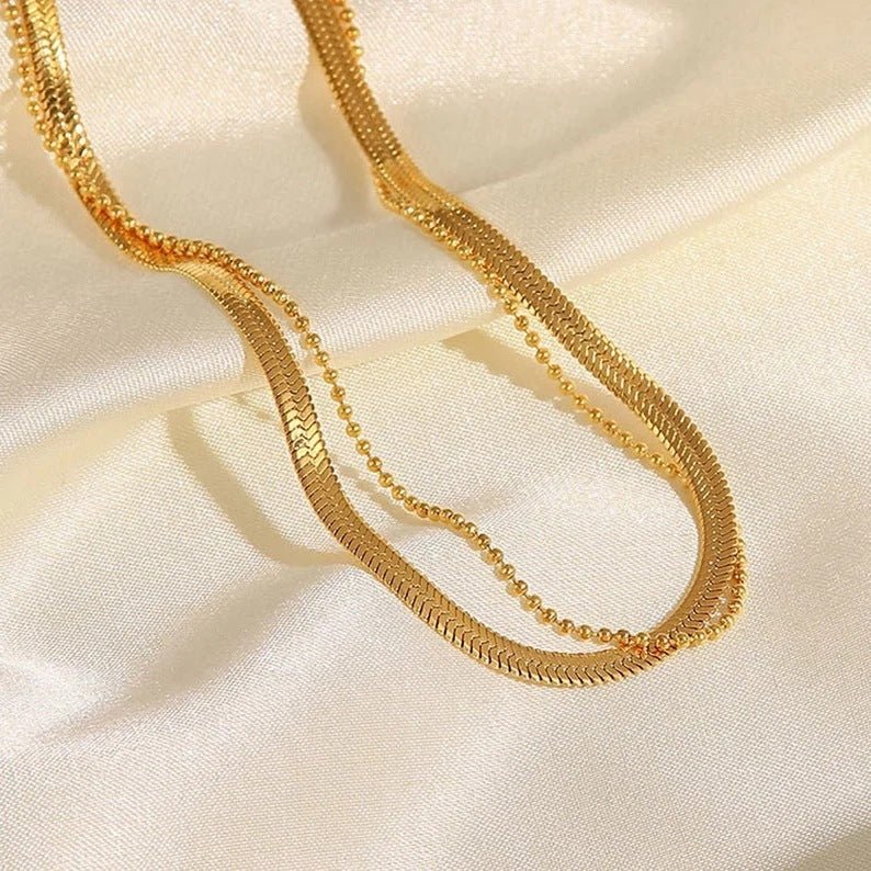 Double-circle Round Beads anklet