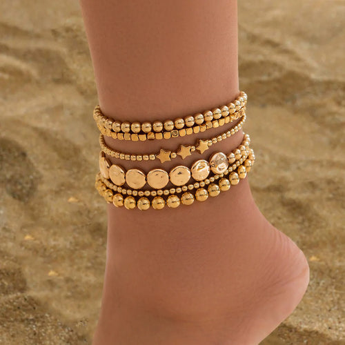 Beach Beaded Stretch Anklet