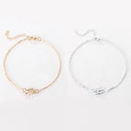 Fashion Simple Alloy Mori Style Flower Leaf Anklet