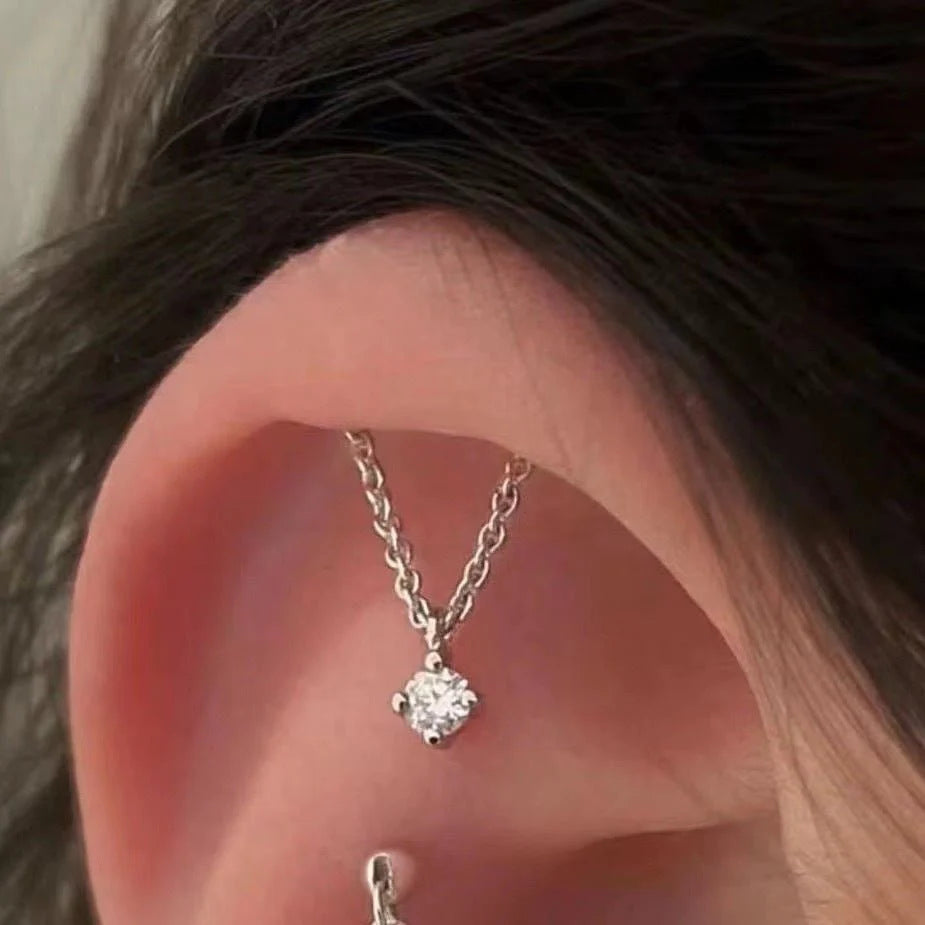Water Drop Zircon Ear Studs