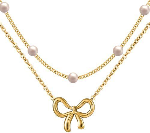 Pearl Bow Necklace